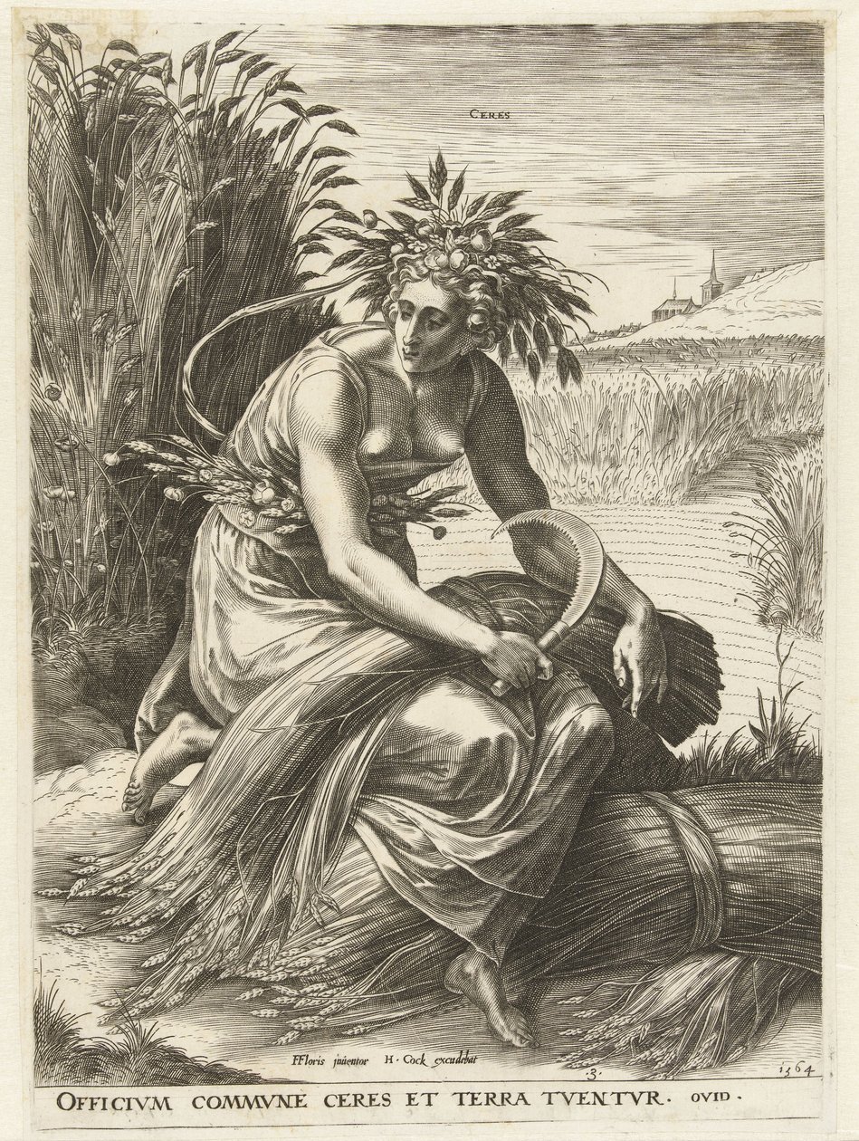 Ceres Boginie i nimfy (tytuł serii) autorstwa Cornelis Cort