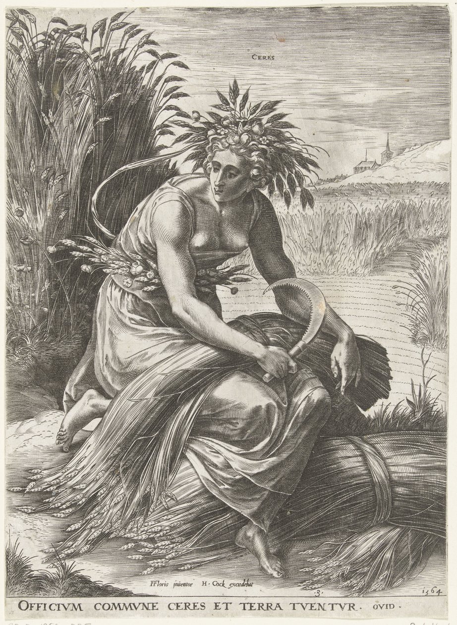 Ceres Boginie i nimfy (tytuł serii) autorstwa Cornelis Cort