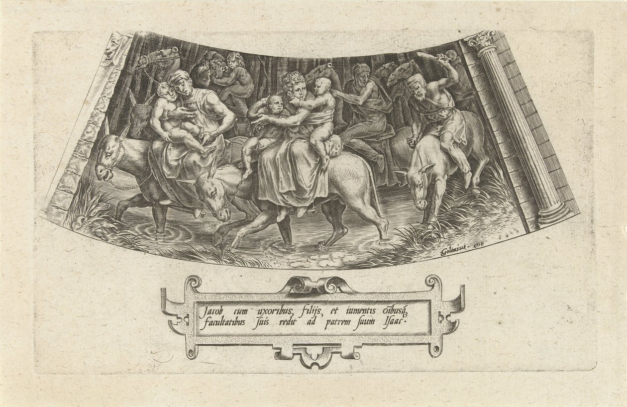 Powrót Jakuba do Kanaanu Historia Jakuba (tytuł serii) autorstwa Cornelis Cort
