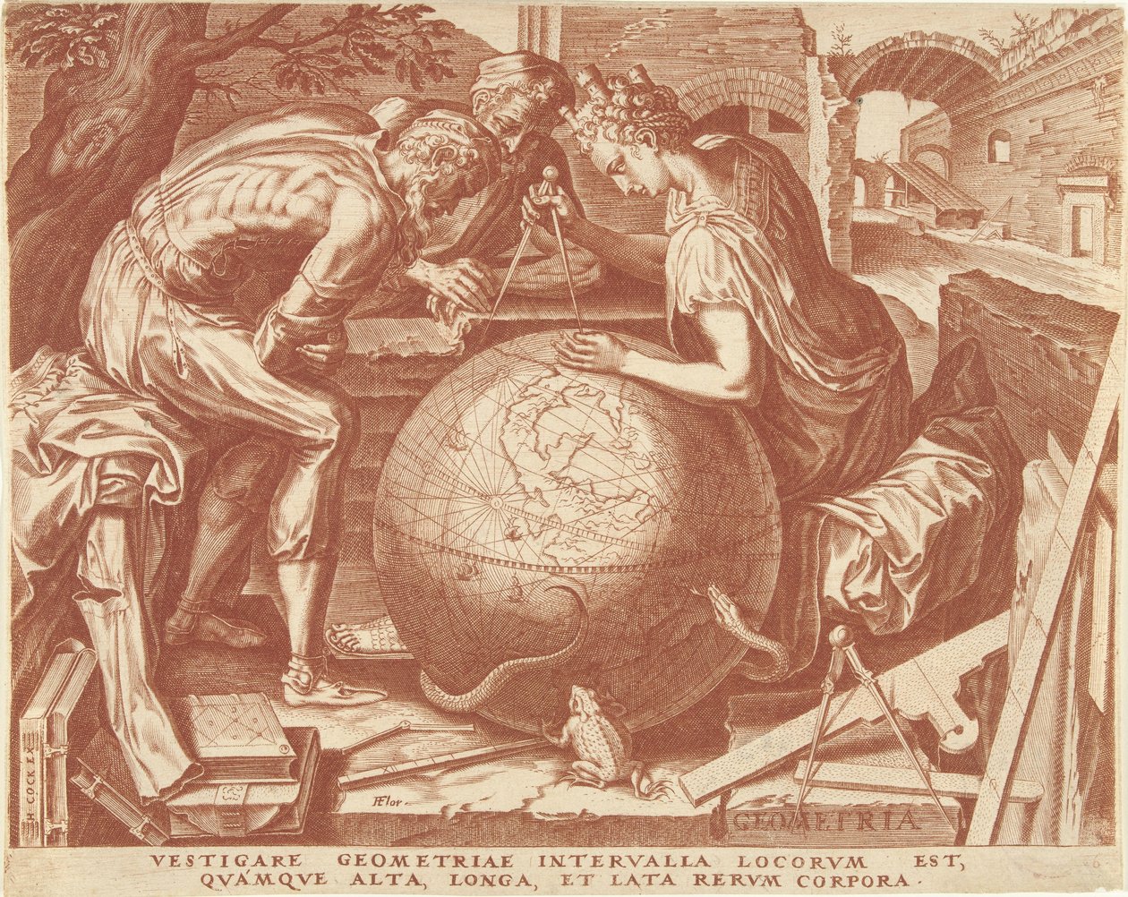 Geometria (Geometria) Siedem sztuk wyzwolonych (tytuł serii) autorstwa Cornelis Cort