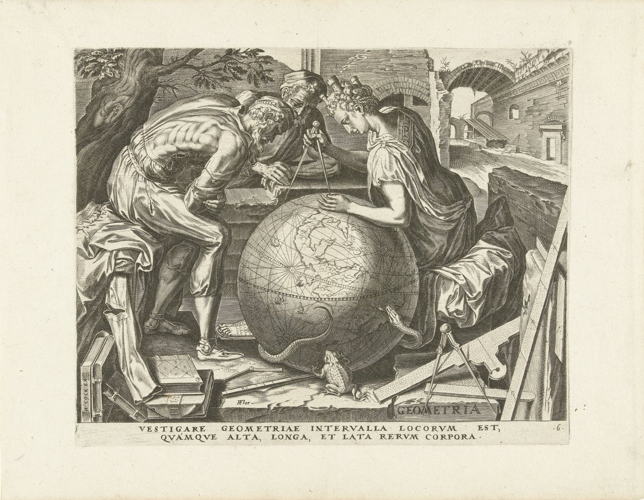 Geometria (Geometria) Siedem sztuk wyzwolonych (tytuł serii) autorstwa Cornelis Cort