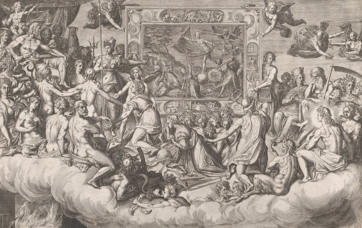 Lament Malarstwa Górna połowa, 1579. autorstwa Cornelis Cort
