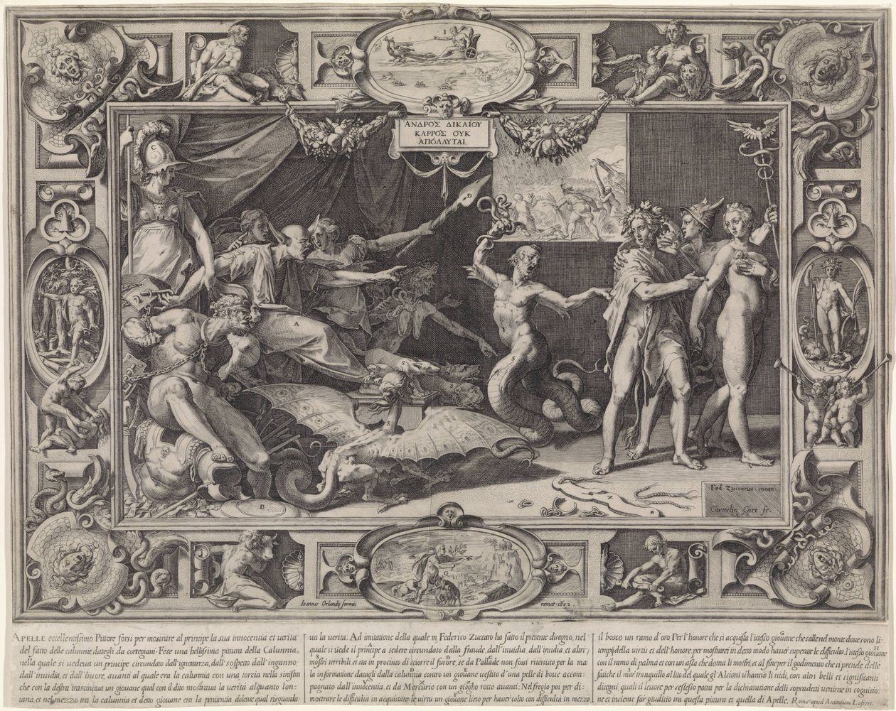 Laster van Apelles autorstwa Cornelis Cort