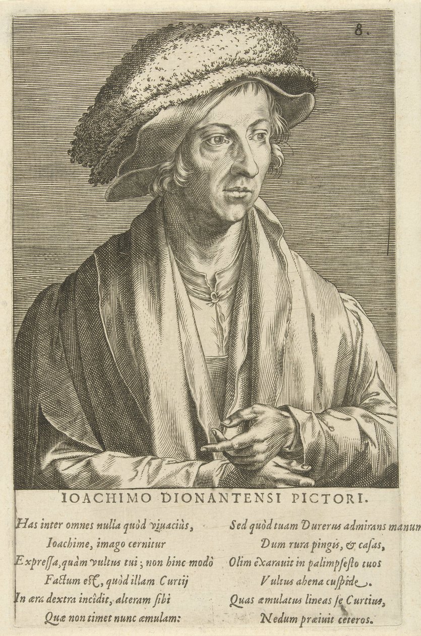 Portret malarza Joachima Patiniera autorstwa Cornelis Cort
