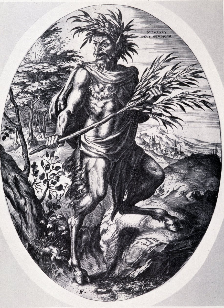 Sylvain , bóg lasów Cornelis Cort autorstwa Cornelis Cort