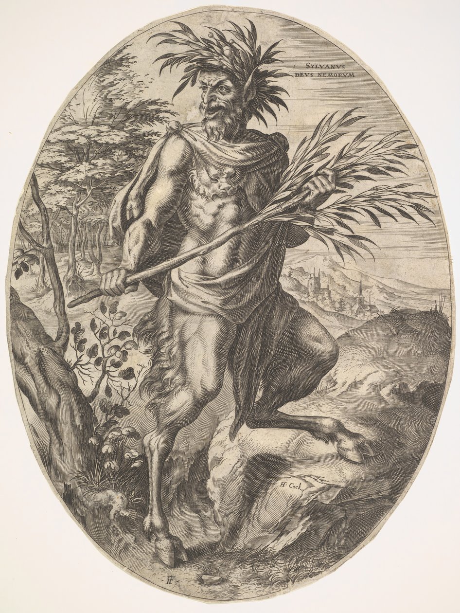 Sylvanus z Wiejskich bogów, 1565. autorstwa Cornelis Cort
