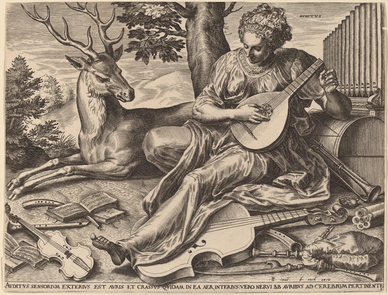 Przesłuchanie autorstwa Cornelis Cort after Frans Floris I