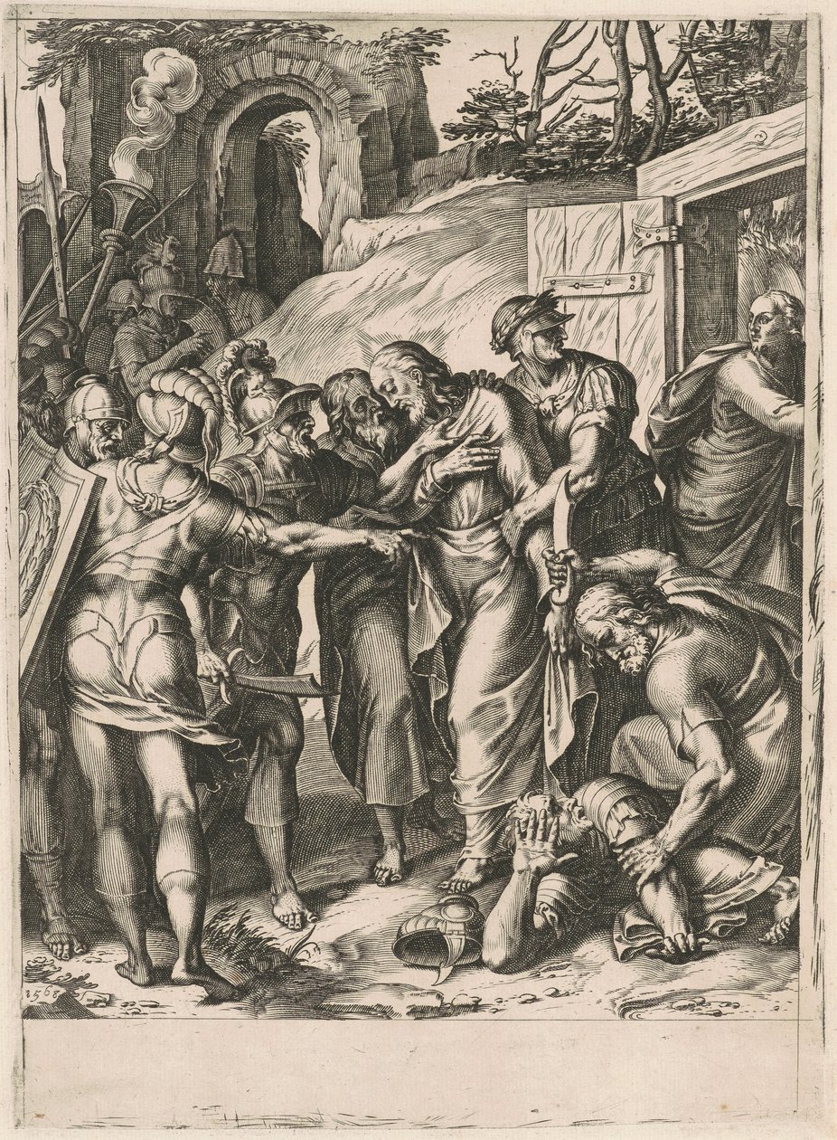 Zdrada Chrystusa autorstwa Cornelis Cort, after Girolamo Muziano