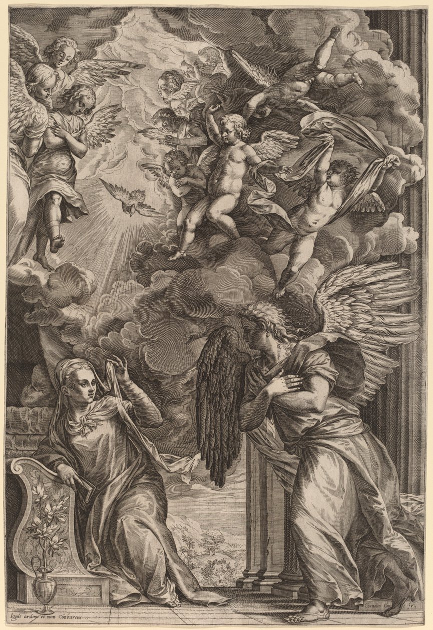 Zwiastowanie autorstwa Cornelis Cort after Titian