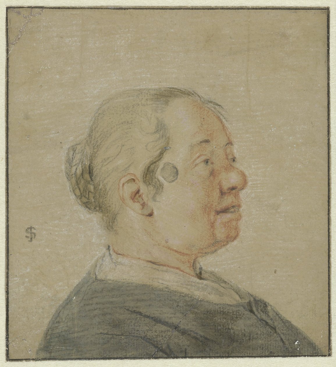 Popiersie kobiety, prawy profil autorstwa Cornelis Dusart