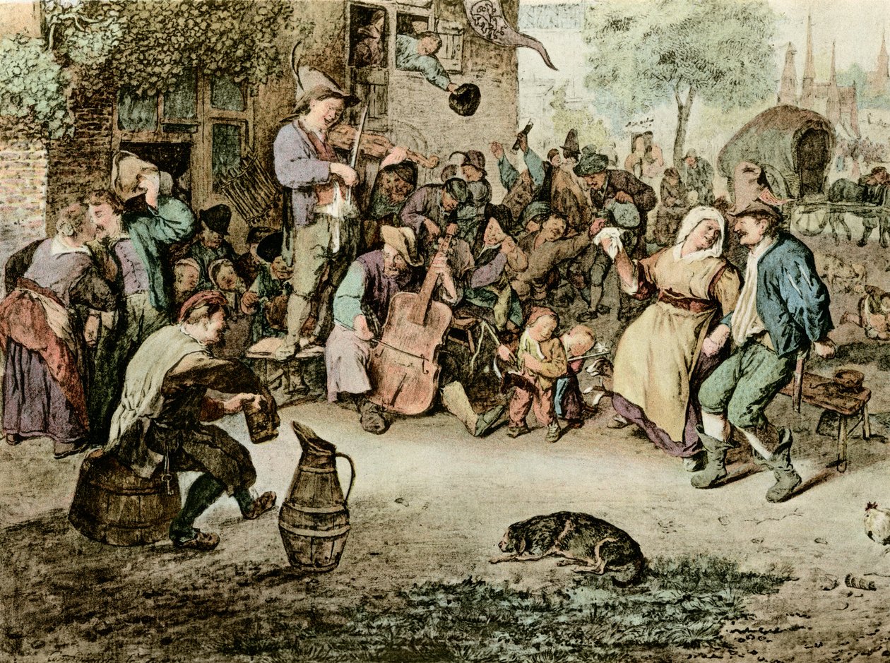 Holenderskie wesołe miasteczko autorstwa Cornelis Dusart