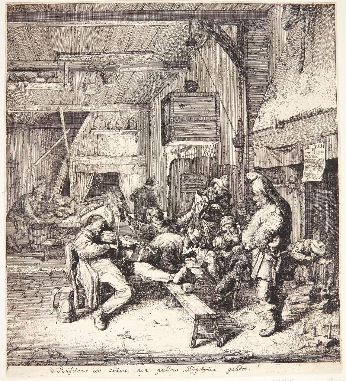 Skrzypek w izbie karczemnej autorstwa Cornelis Dusart