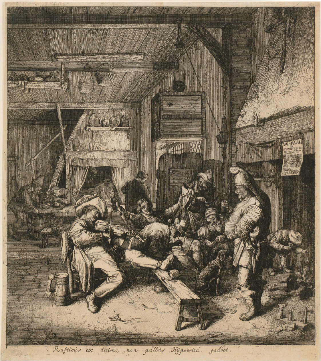 Skrzypek w gospodzie autorstwa Cornelis Dusart