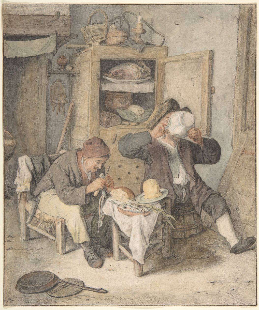 Scena kuchenna autorstwa Cornelis Dusart