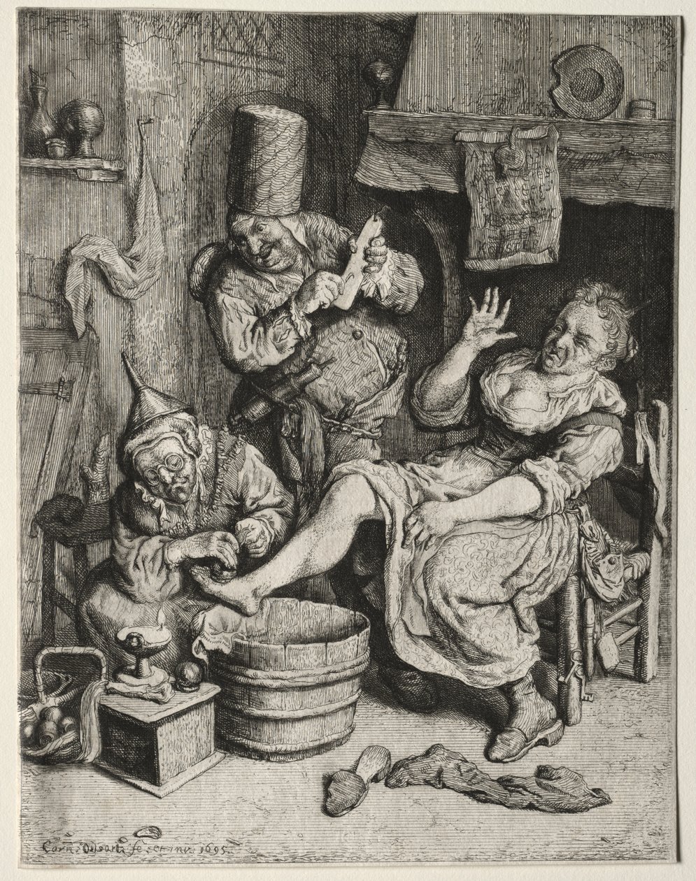 Przyssawka autorstwa Cornelis Dusart