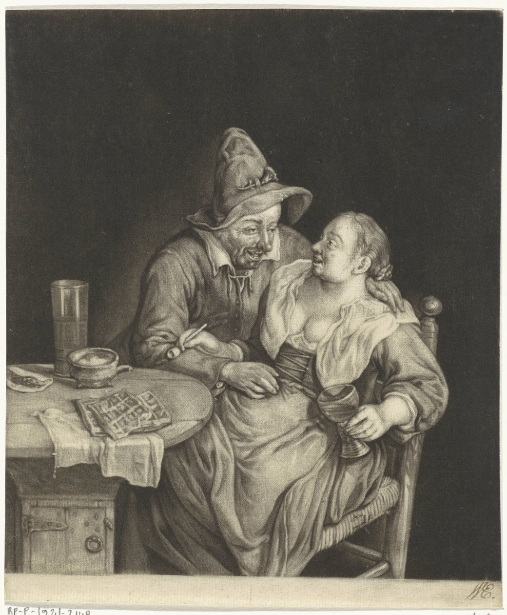 Zakochana para autorstwa Cornelis Dusart