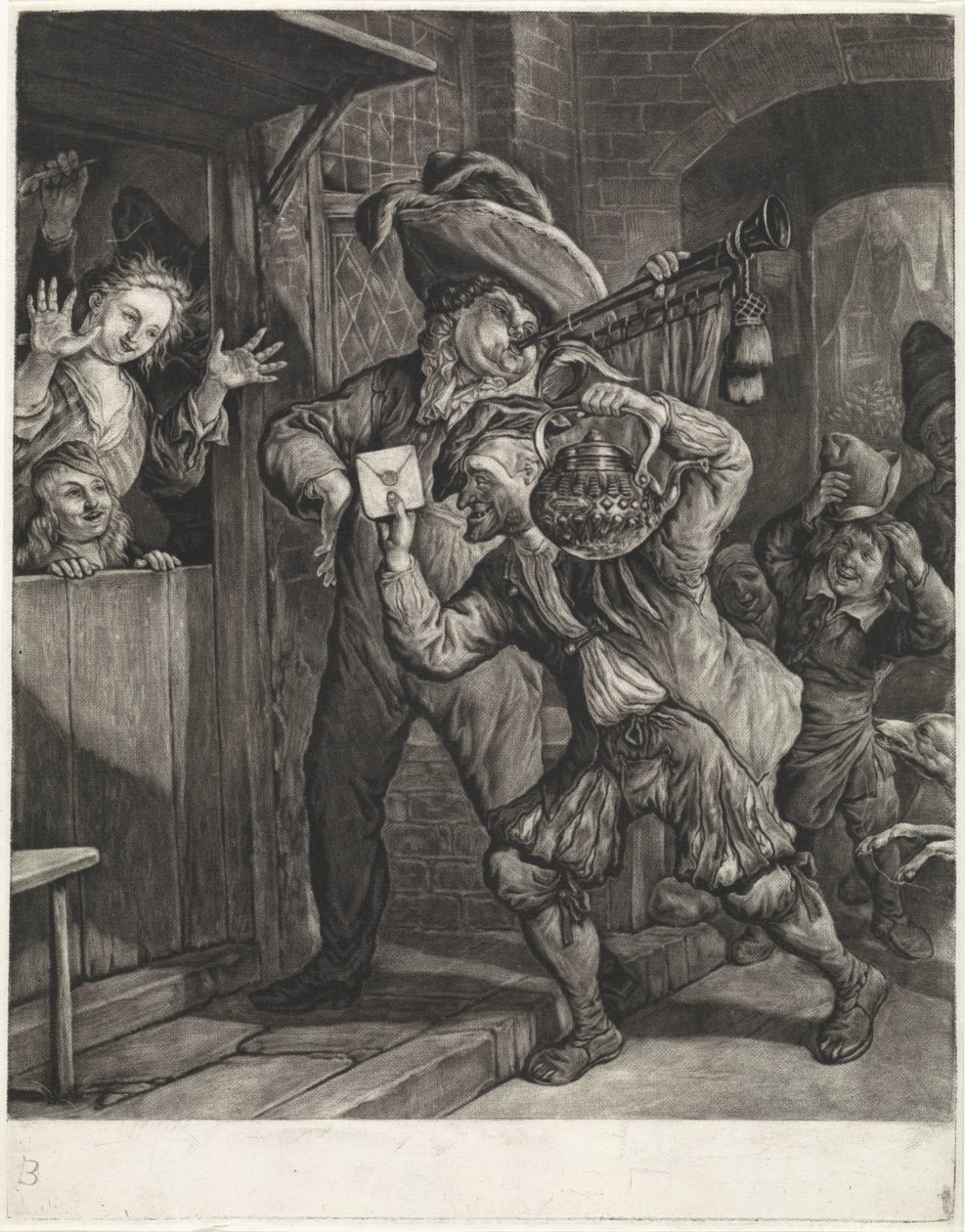 Loteria w Grootebroek, 1694 autorstwa Cornelis Dusart