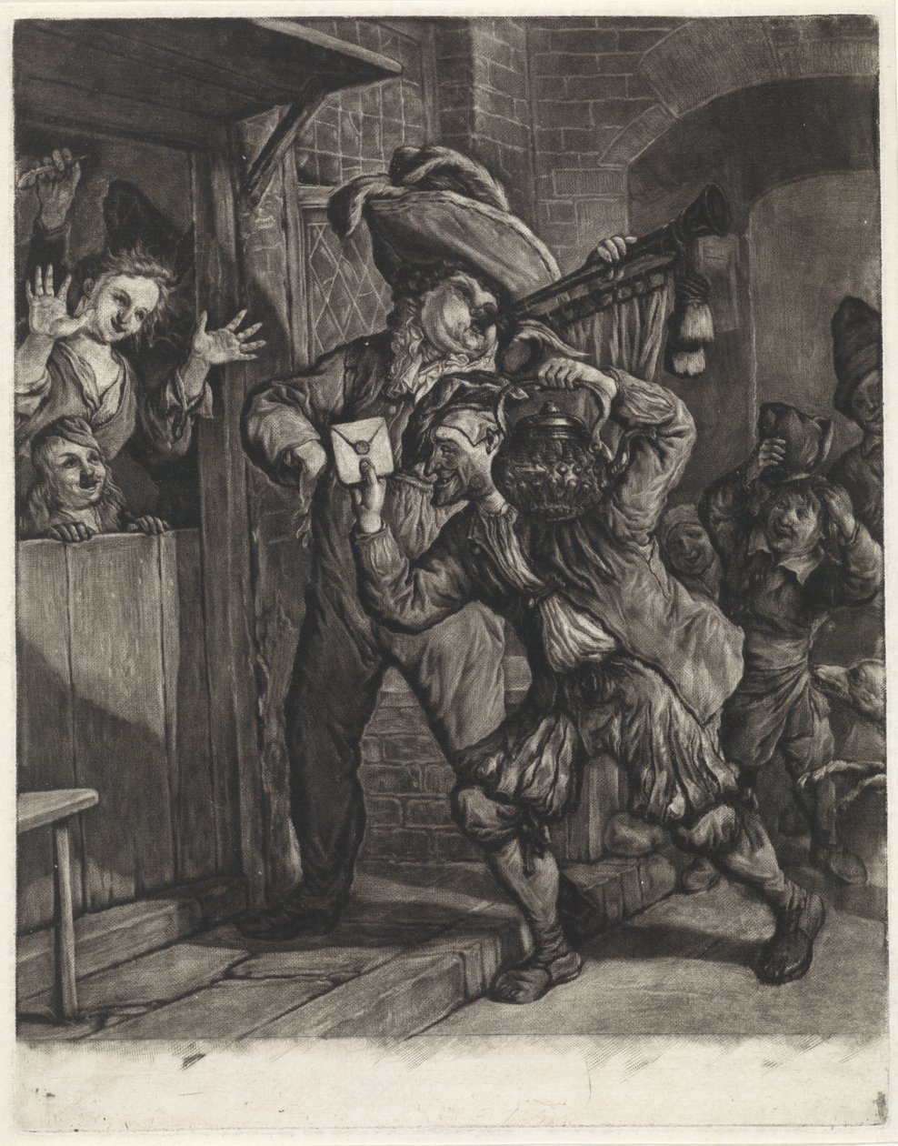 Loteria w Grootebroek, 1694 autorstwa Cornelis Dusart