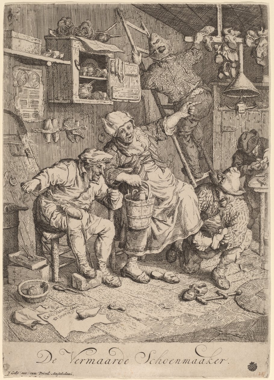 Wesoły szewc autorstwa Cornelis Dusart
