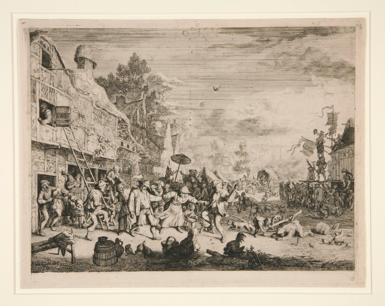 Jarmark Wiejski autorstwa Cornelis Dusart