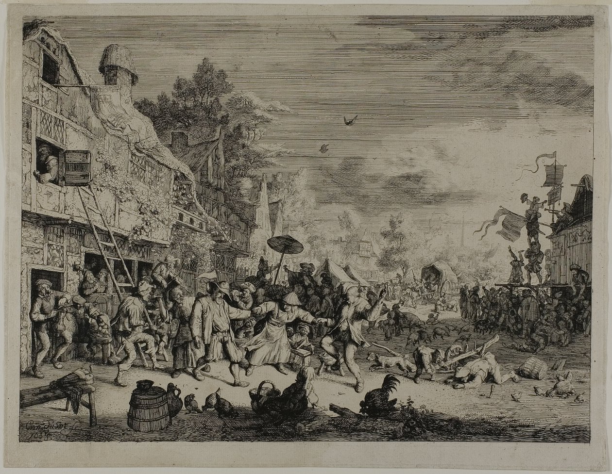 Święto Wiejskie autorstwa Cornelis Dusart