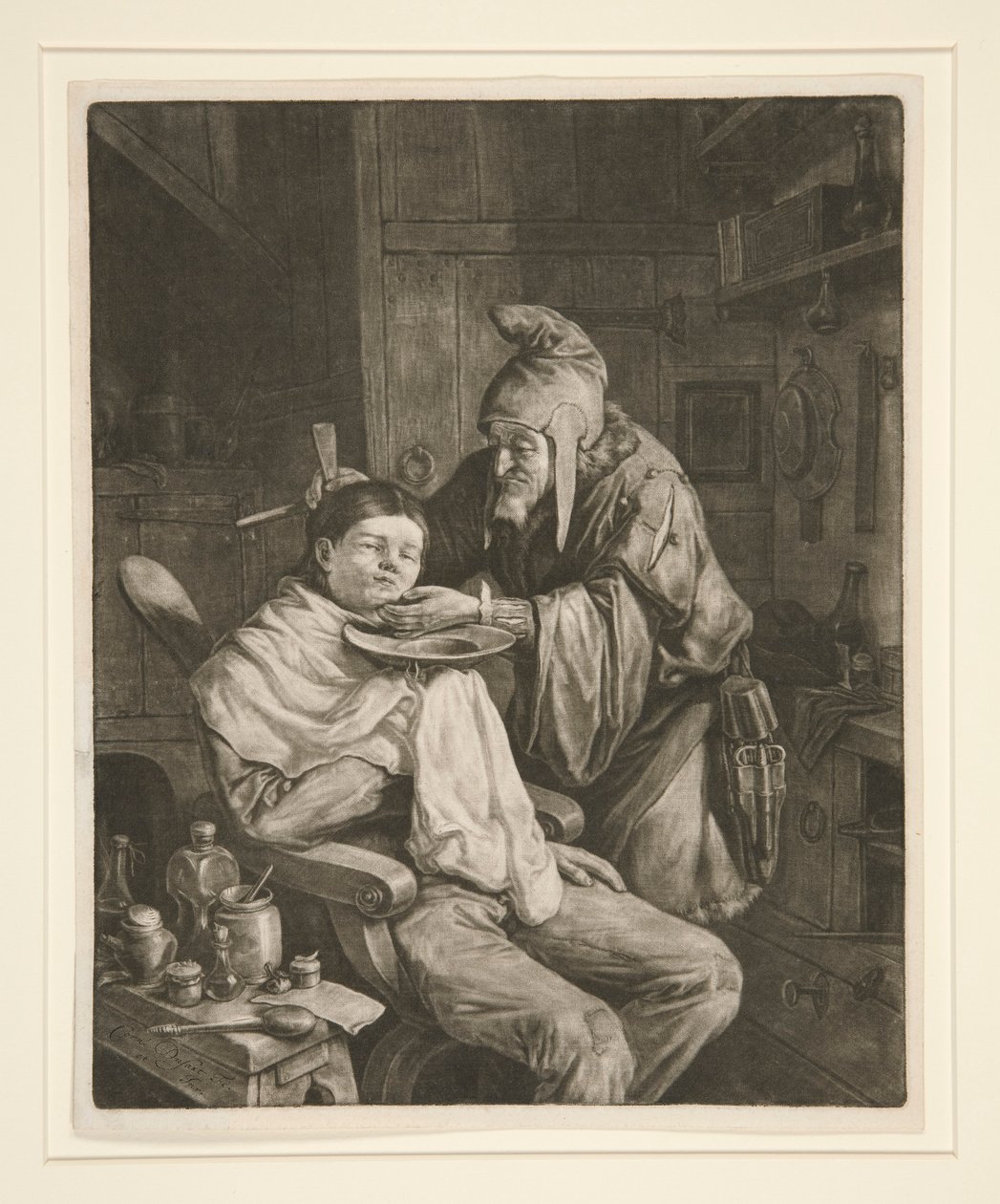 Chirurg Wioski autorstwa Cornelis Dusart