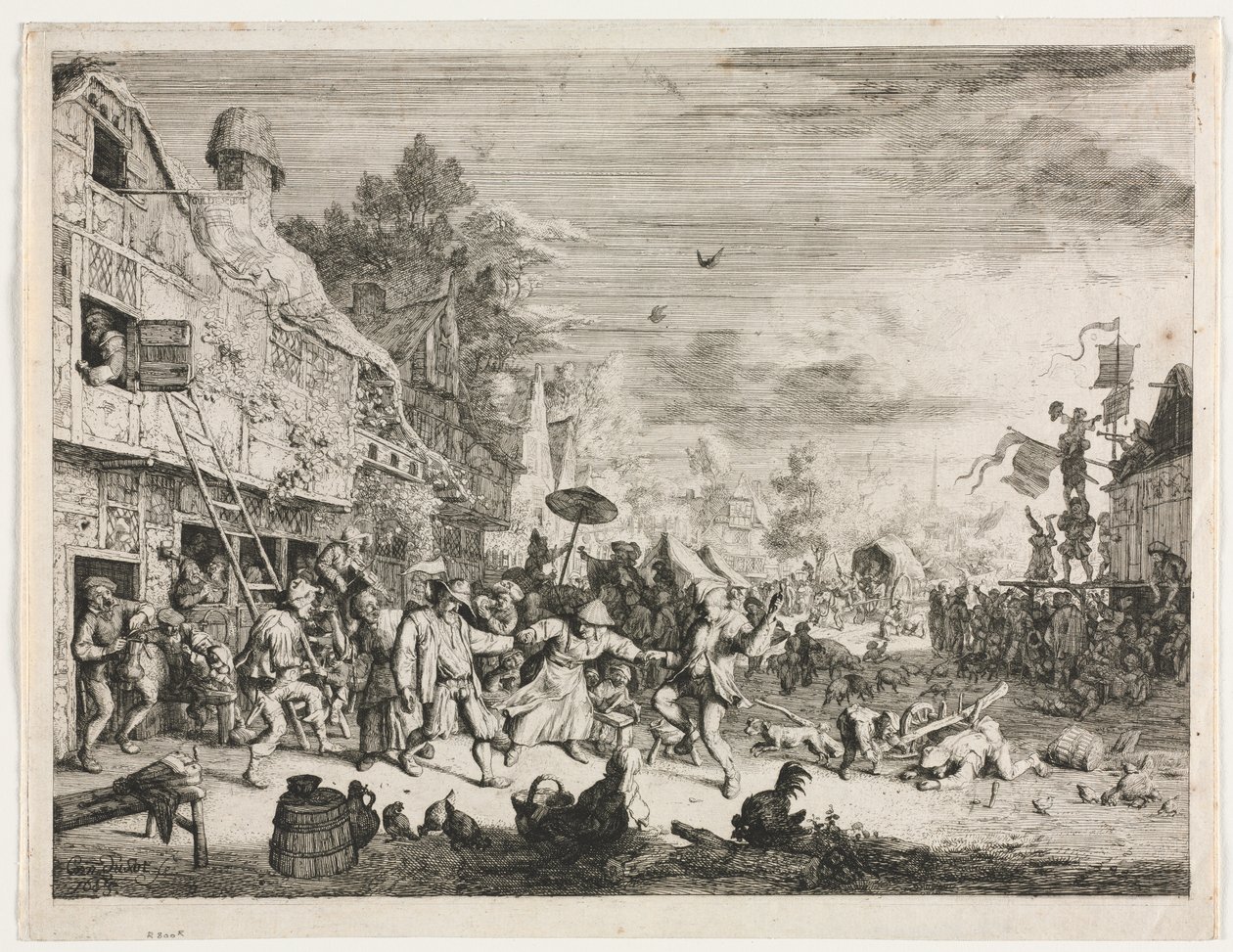 Jarmark Wiejski autorstwa Cornelis Dusart