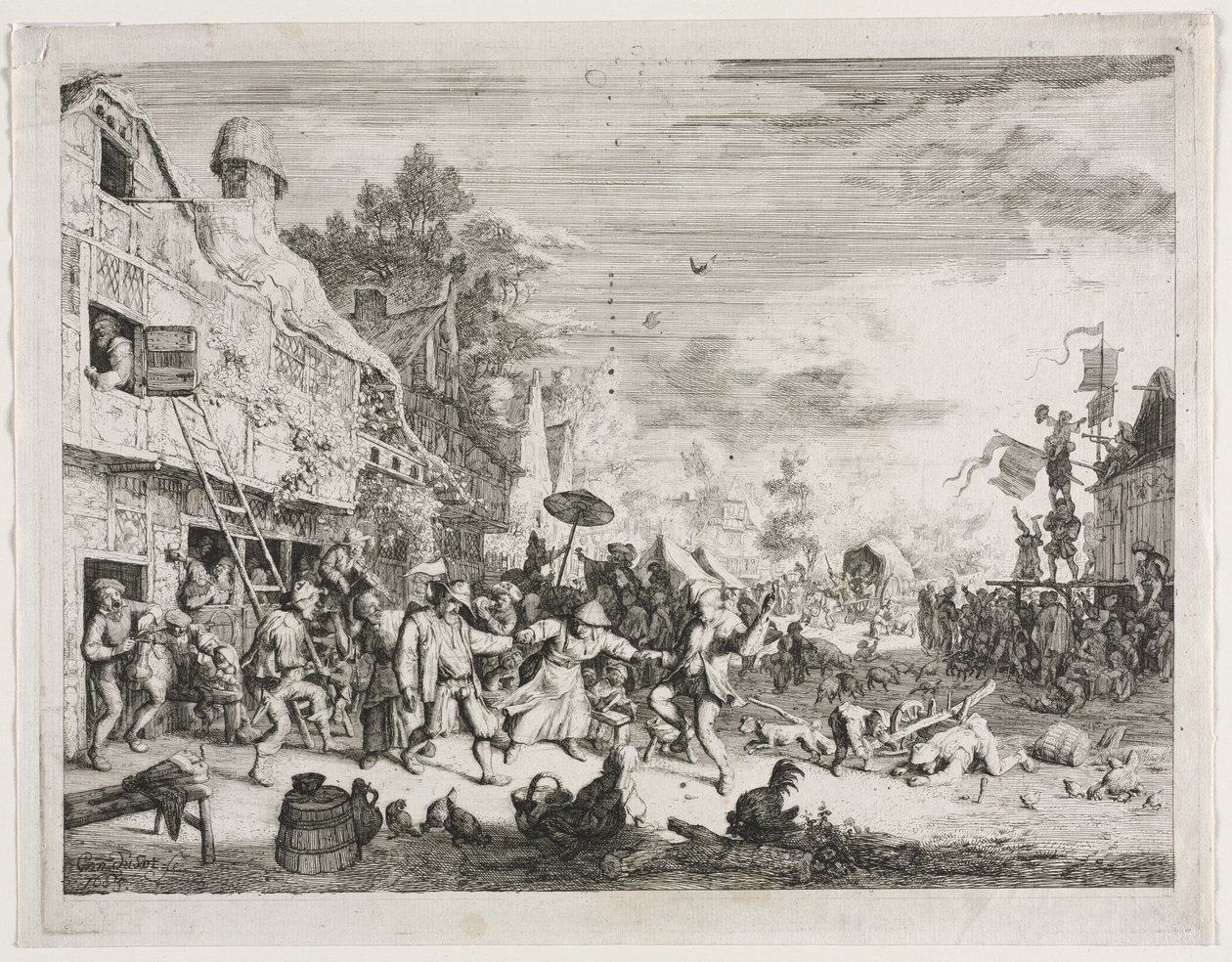 Jarmark Wiejski autorstwa Cornelis Dusart