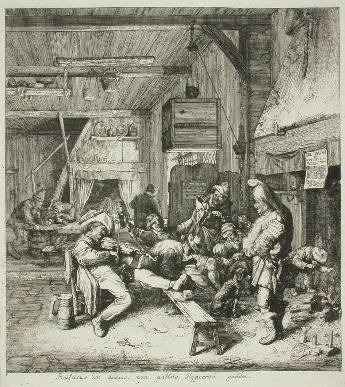 Skrzypek w gospodzie autorstwa Cornelis Dusart