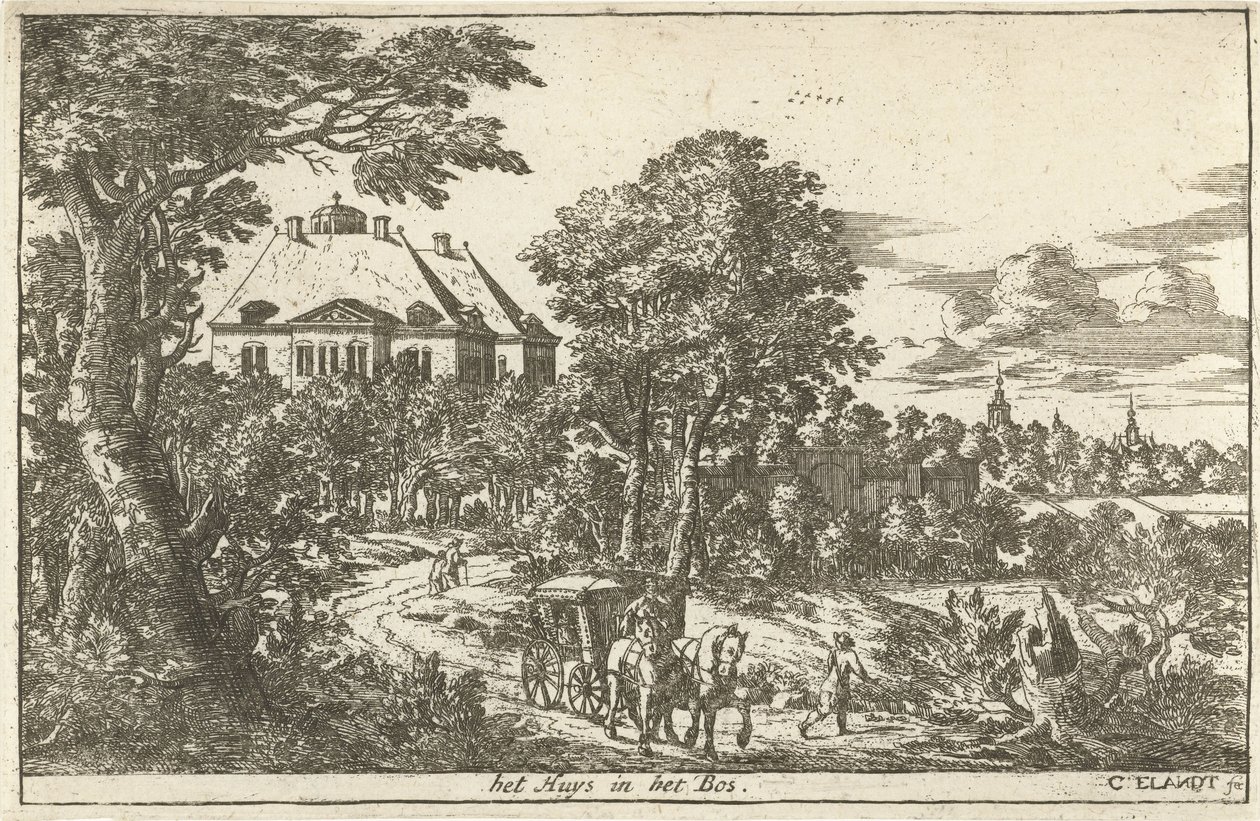 Huis Ten Bosch Huys in the Woods (tytuł na obiekcie) autorstwa Cornelis Elandts