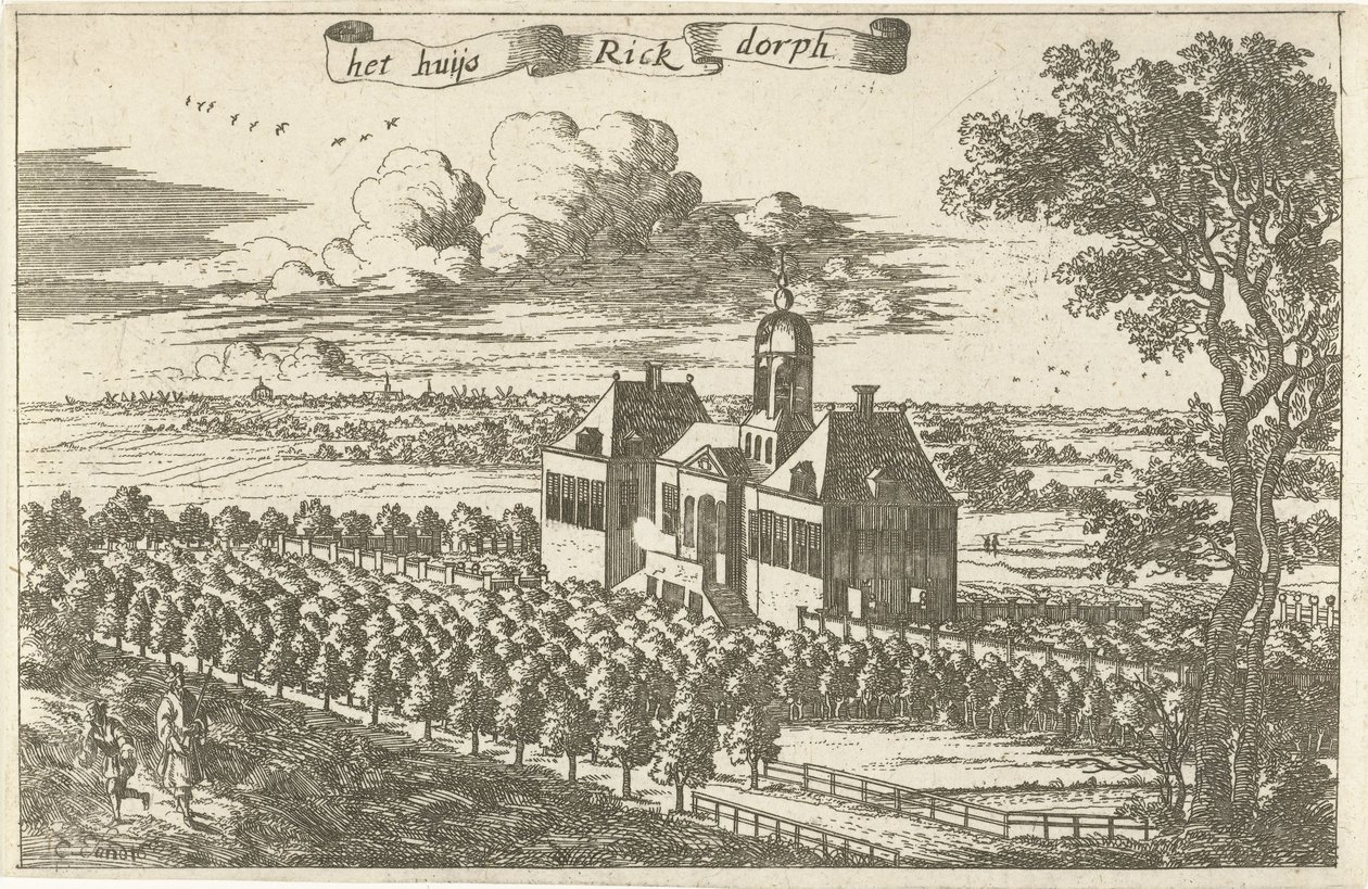 Dom wiejski w Rijksdorp dom Rick Dorph (tytuł na obiekcie) autorstwa Cornelis Elandts