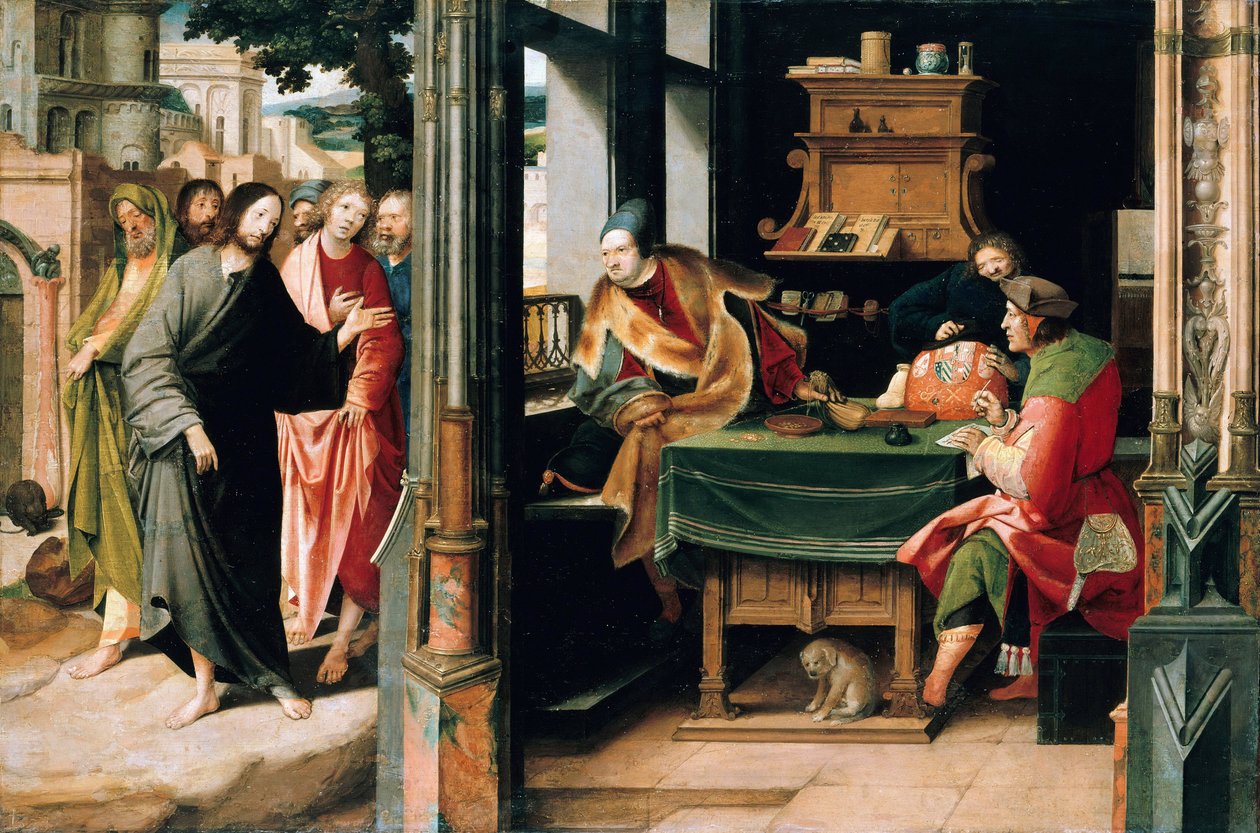 Powołanie św. Mateusza autorstwa Cornelis Engebrechtsz