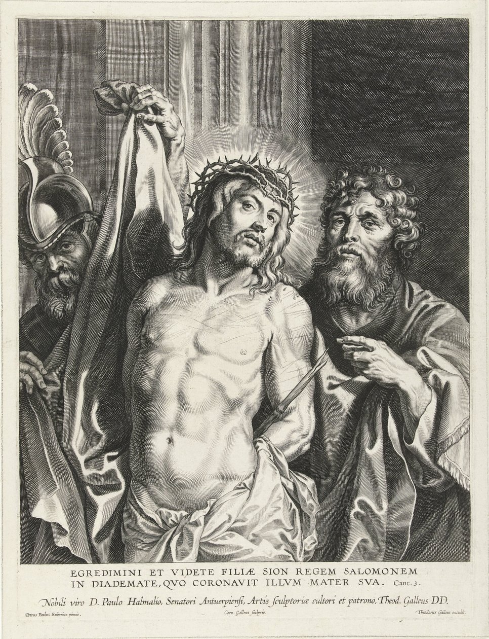 Chrystus ukazany ludziom (Ecce Homo) autorstwa Cornelis Galle (I)