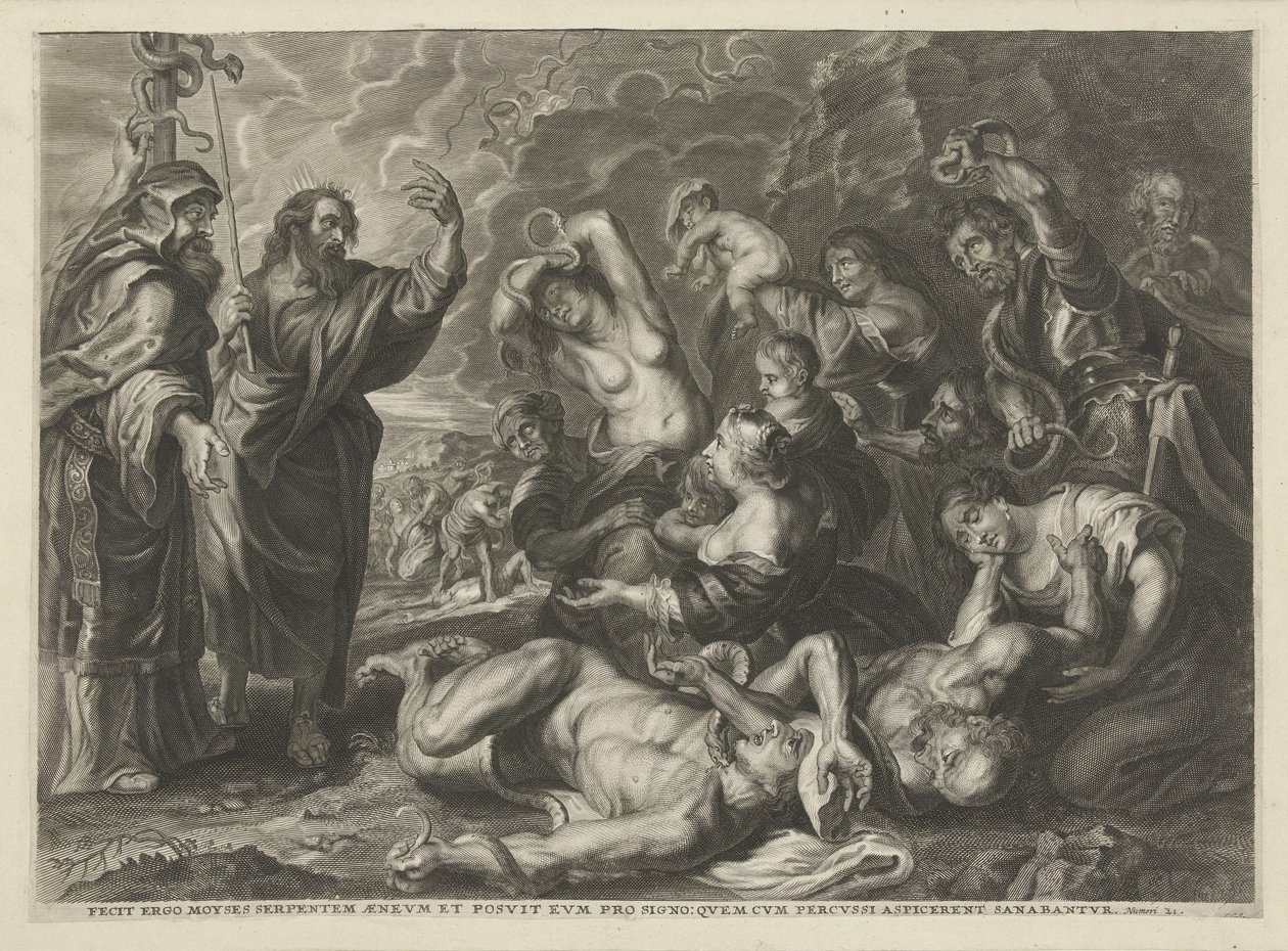 Miedziany wąż autorstwa Cornelis Galle (I)