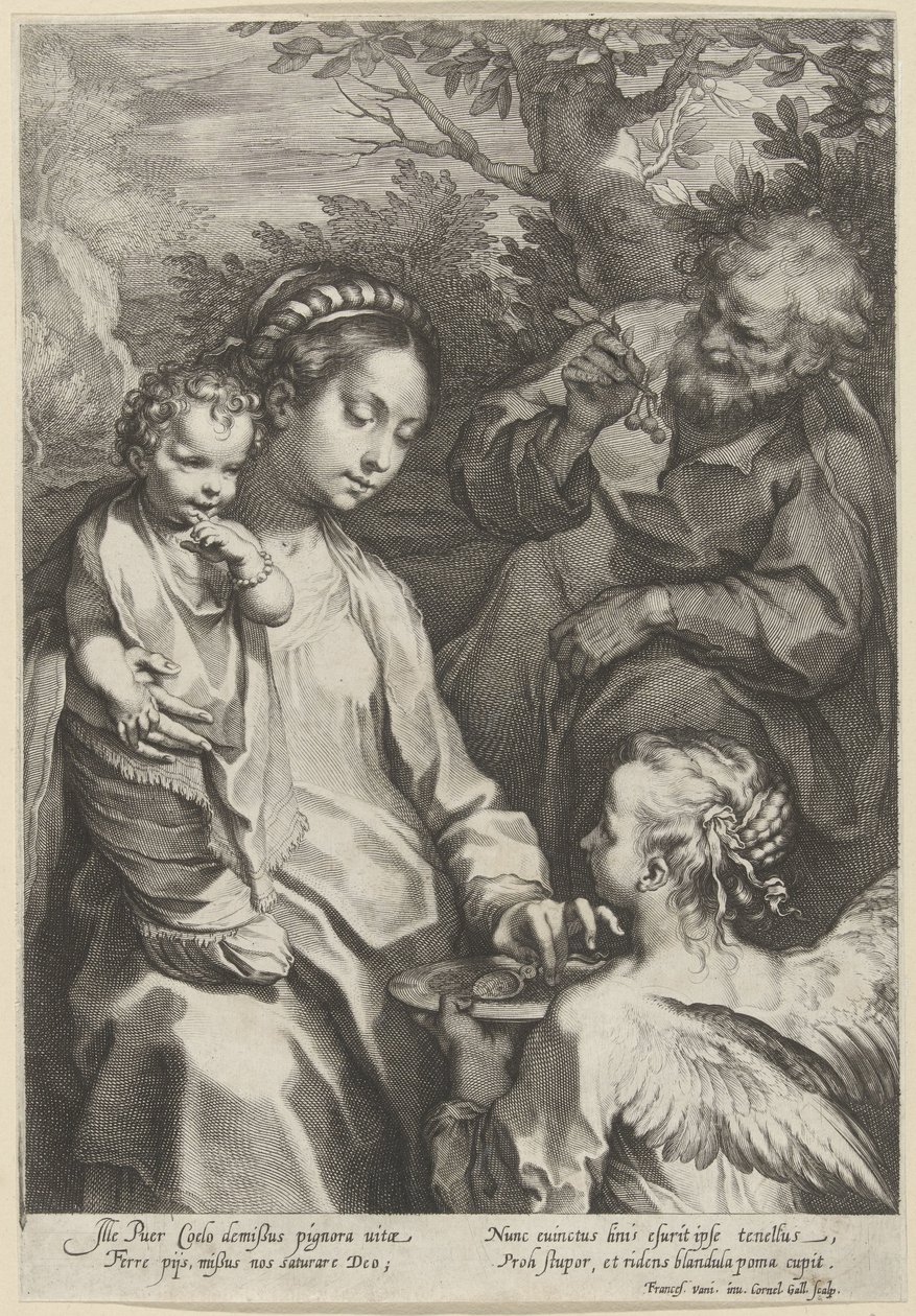Maryja karmi dziecko autorstwa Cornelis Galle (I)