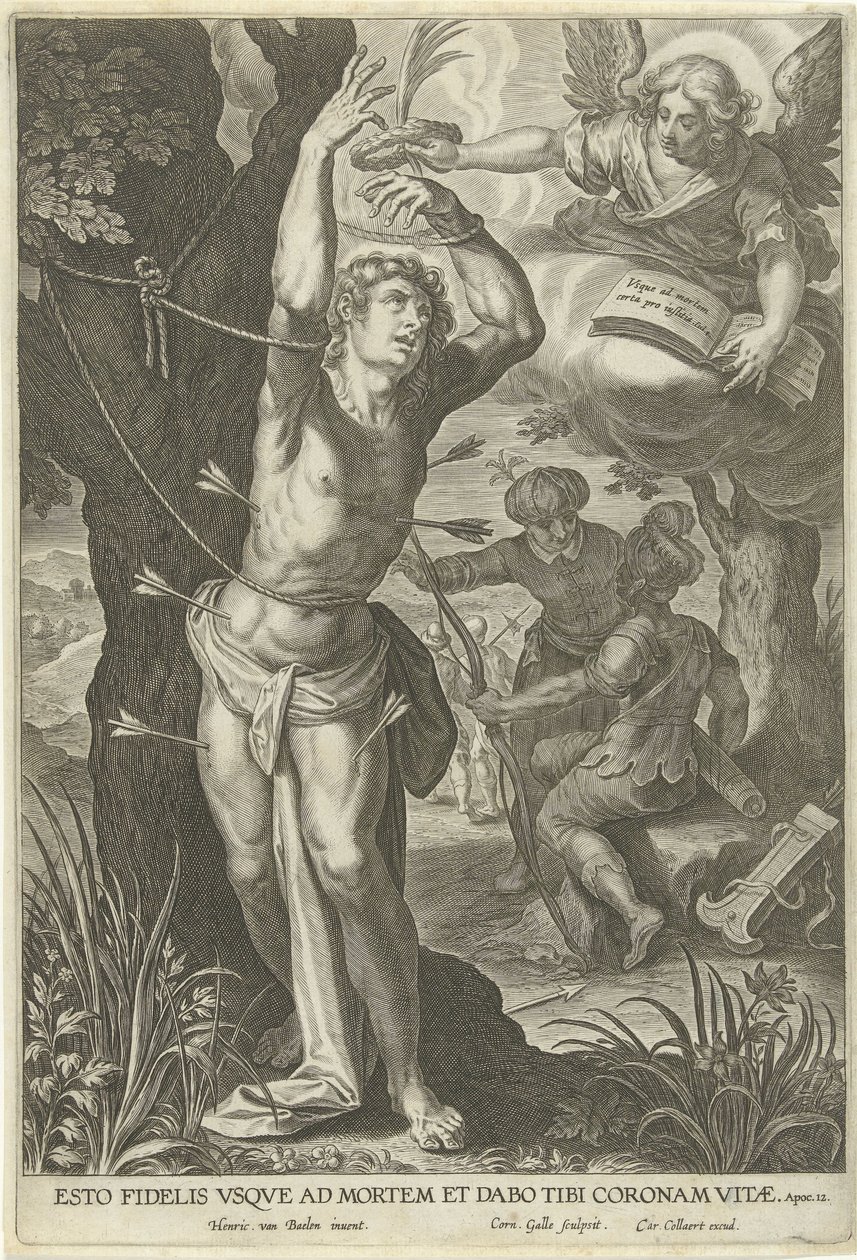 Męczeństwo św. Sebastiana autorstwa Cornelis Galle (I)