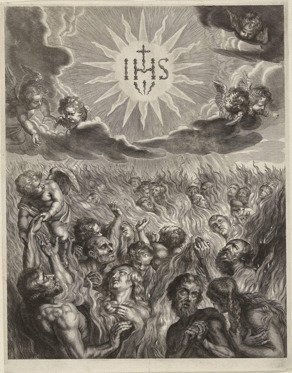 Ludzie w czyśćcu autorstwa Cornelis Galle (I)