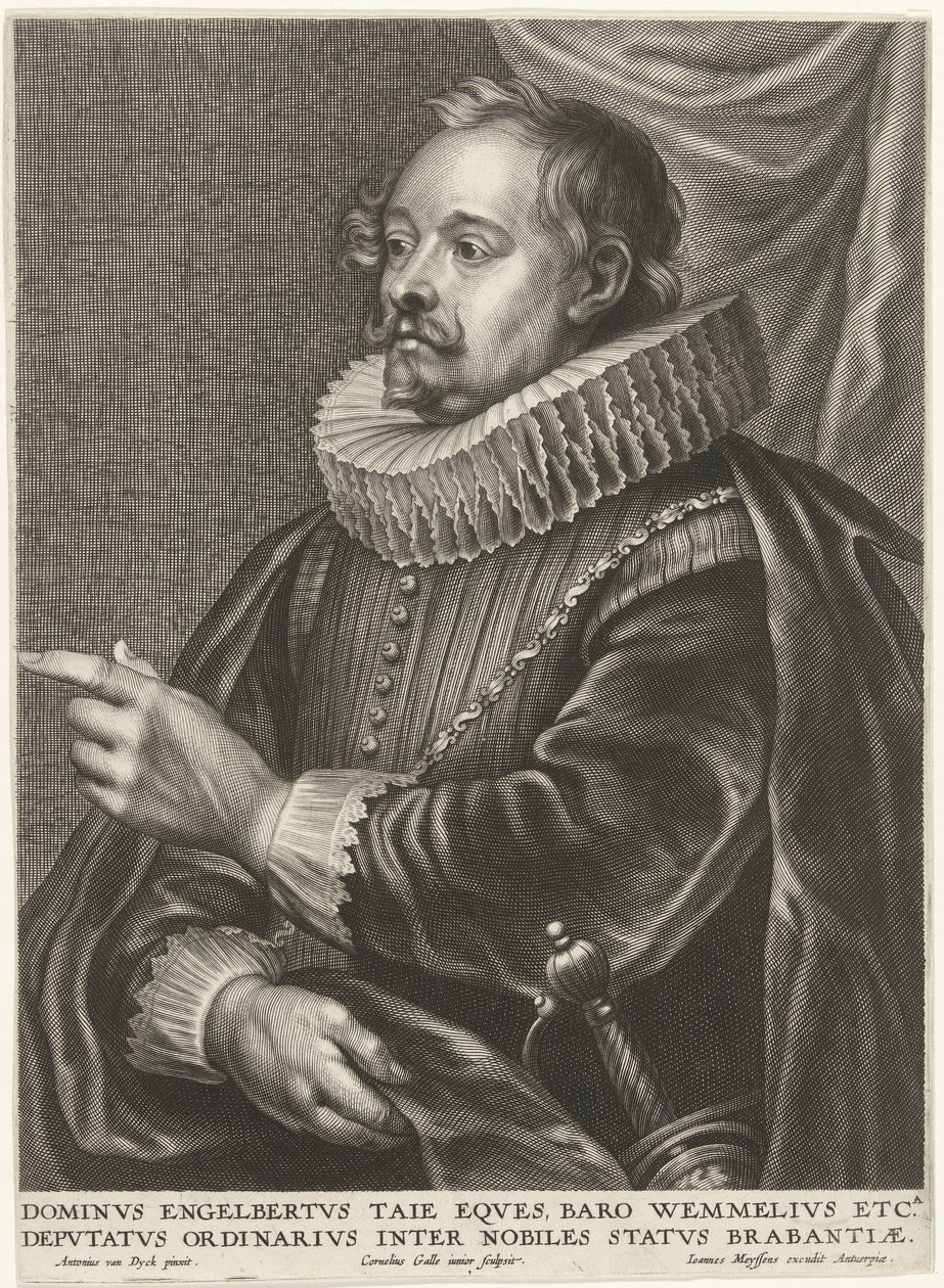 Portret Engelberta Tajé, barona van Wemmel autorstwa Cornelis Galle (II)