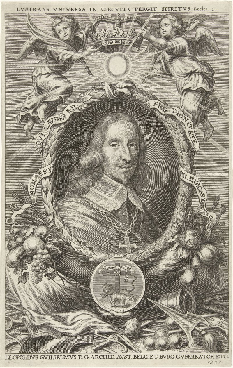 Portret Leopolda Willema, arcyksięcia Austrii autorstwa Cornelis Galle (II)