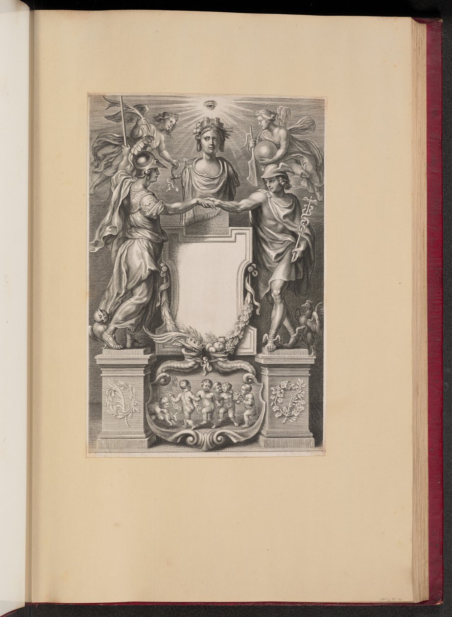 Strona tytułowa dla Frederika de Marselaera, Legatvs autorstwa Cornelis Galle II after Sir Peter Paul Rubens