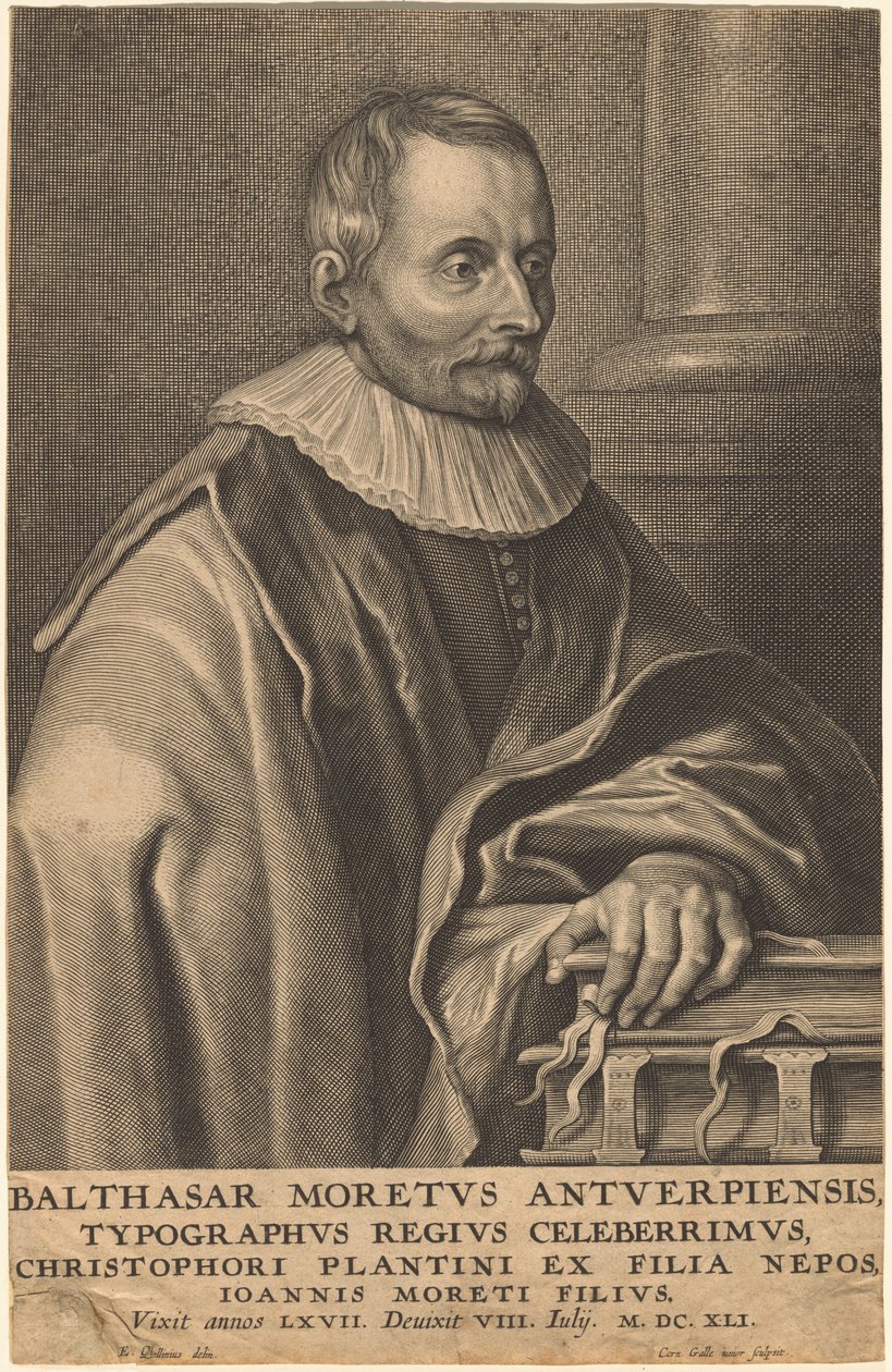 Balthasar Moretus z Antwerpii autorstwa Cornelis Galle I