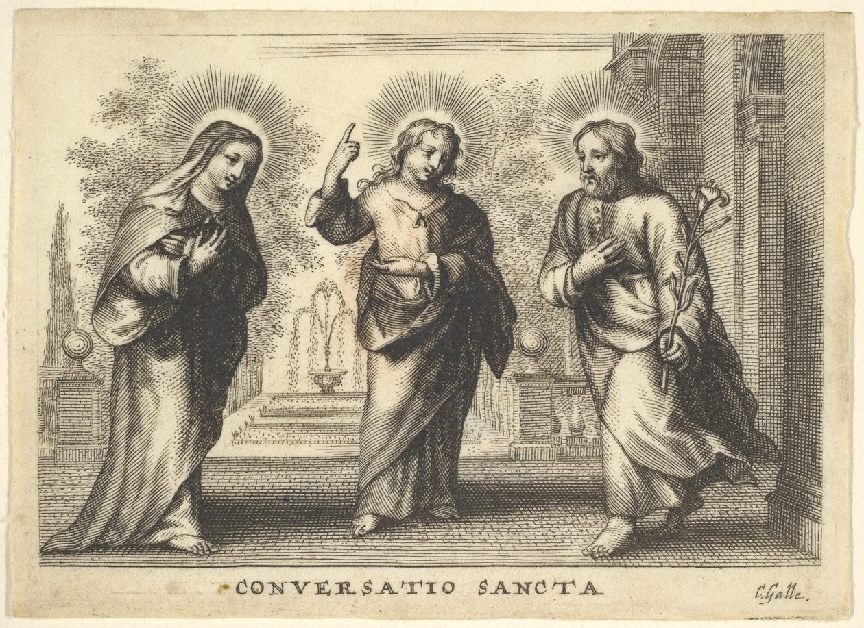 Święta rozmowa. autorstwa Cornelis Galle I