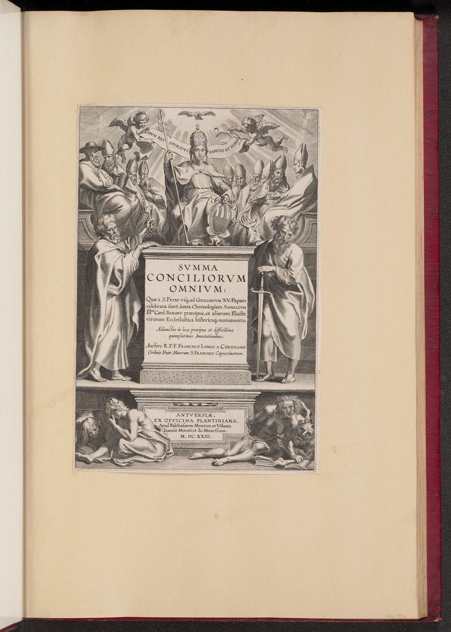 Strona tytułowa F. Longo a Coriolano „Svmma Conciliorvm Omnivm” autorstwa Cornelis Galle I after Sir Peter Paul Rubens