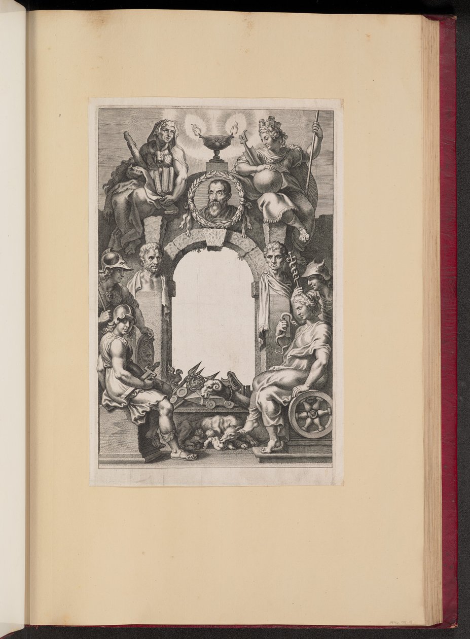 Strona tytułowa Justusa Lipsiusa, Opera Omnia, I autorstwa Cornelis Galle I after Sir Peter Paul Rubens