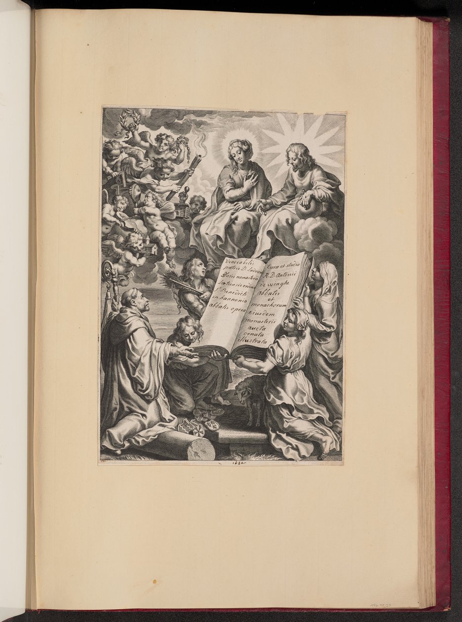 Strona tytułowa dla Louisa Blosiusa, Opera autorstwa Cornelis Galle I after Sir Peter Paul Rubens