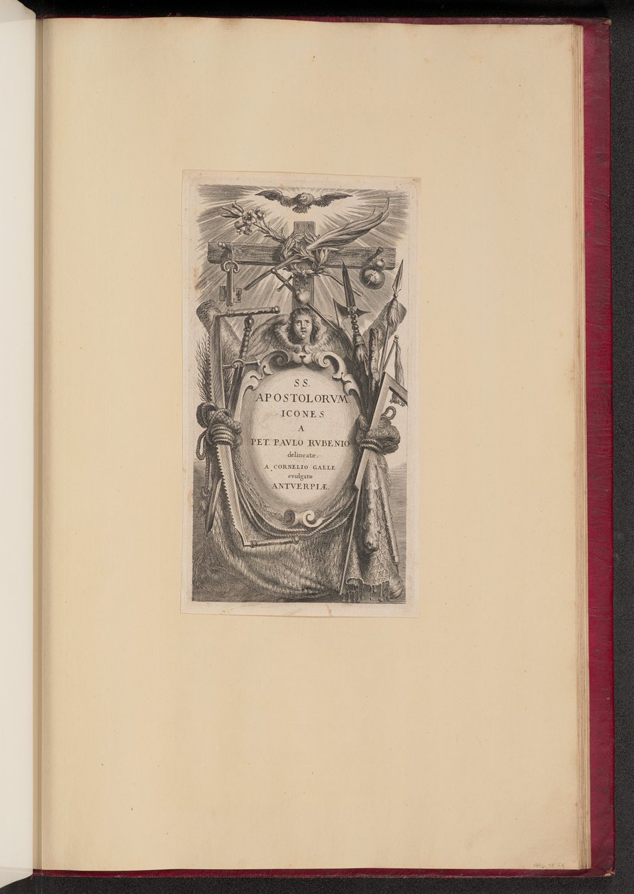 Tabliczka tytułowa SS. Ikony Apostolorum autorstwa Cornelis Galle I after Sir Peter Paul Rubens