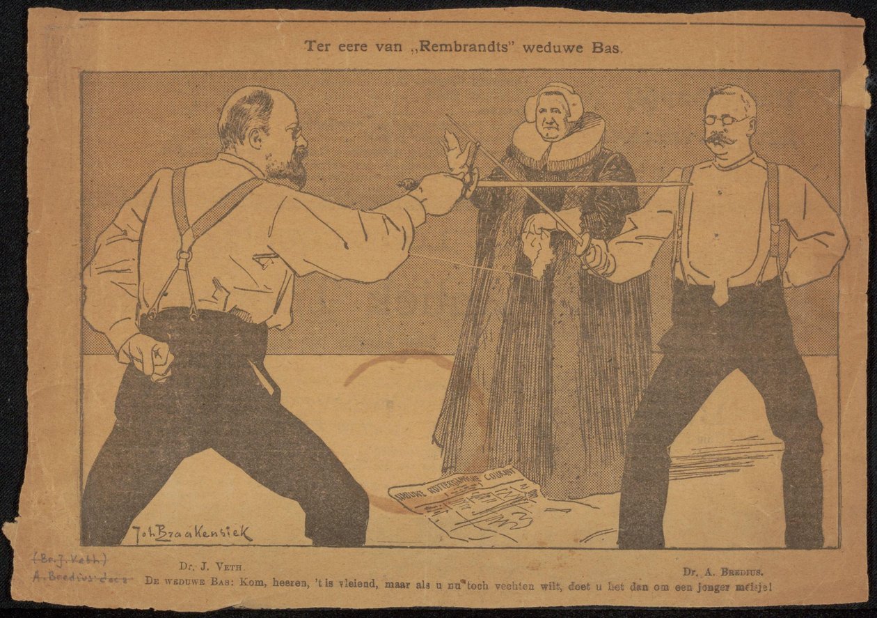 Wycinek z gazety z archiwum Jana Vetha autorstwa Cornelis Gerardus 