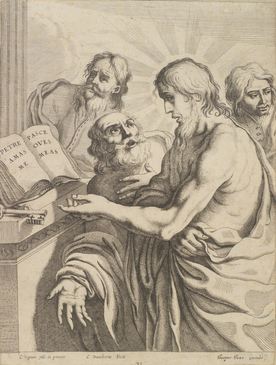 Chrystus przedstawia Piotra dla keyes autorstwa Cornelis I Danckerts