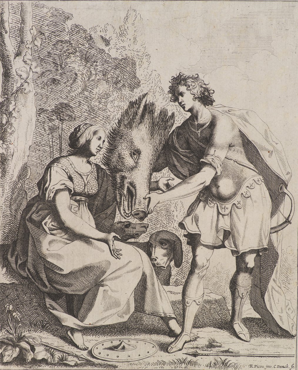 Meleager i Atalanta autorstwa Cornelis I Danckerts