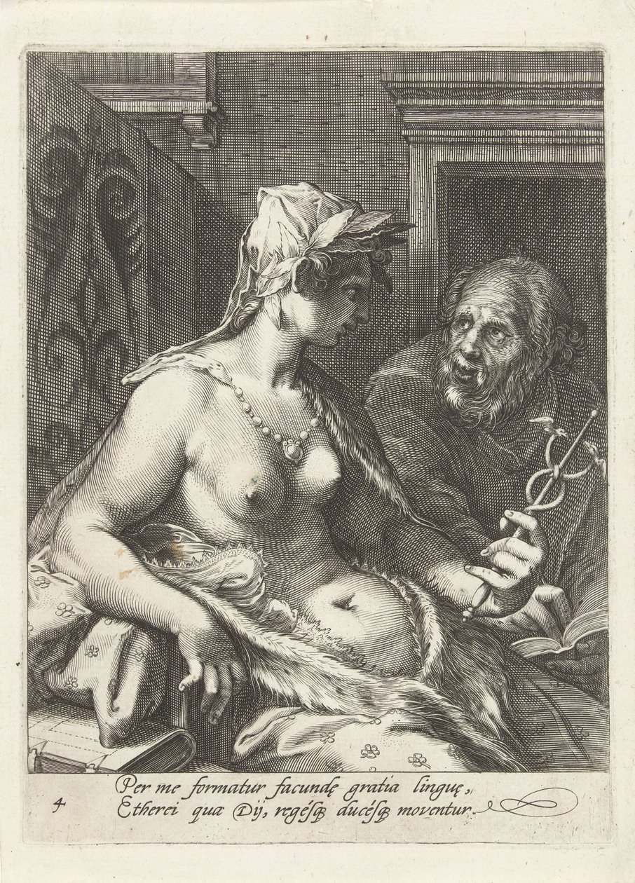 Retoryka Siedem sztuk wyzwolonych (tytuł serii) autorstwa Cornelis Jacobsz. Drebbel